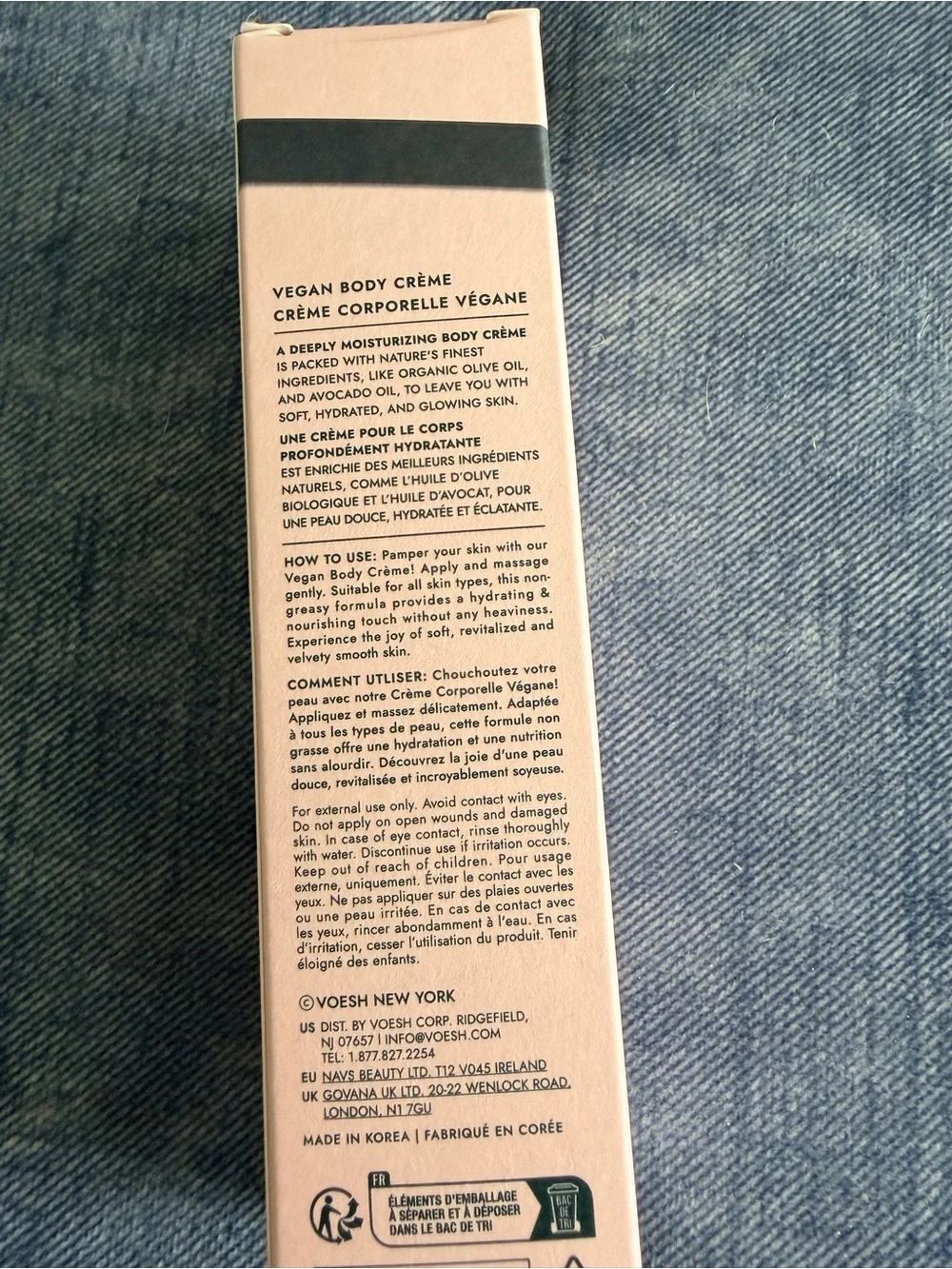 VOESH Jasmine Soothe Vegan Body Crème — Light Pink